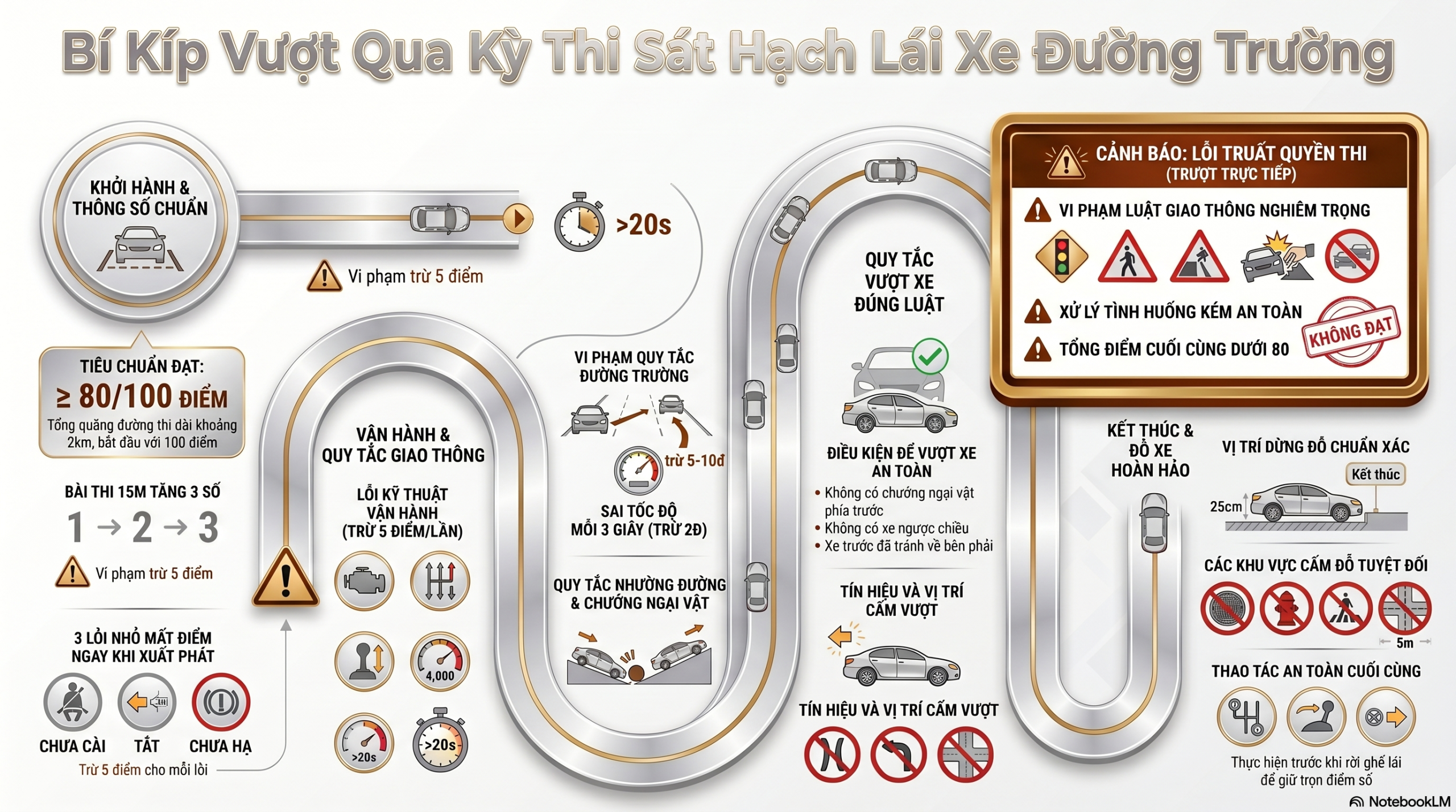 Hướng dẫn phần thi đường trường trong sát hạch ô tô